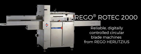 Inställbar skivtjocklek på ROTEC-maskin – från 3 till 25 mm för flexibel brödhantering i bageri eller butik via Lundpac.